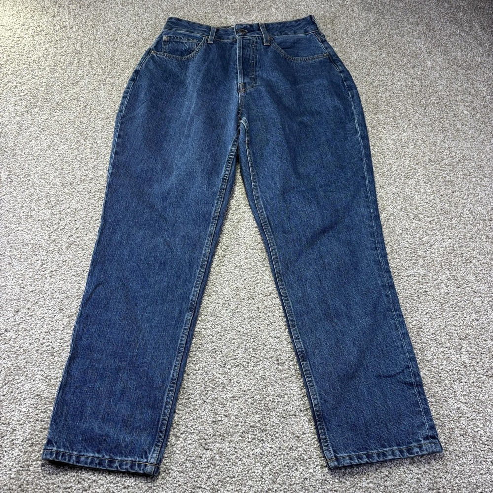 Everlane Curvy 90s Cheeky Straight Jeans Womens 28 Medium Wash High Rise Denim